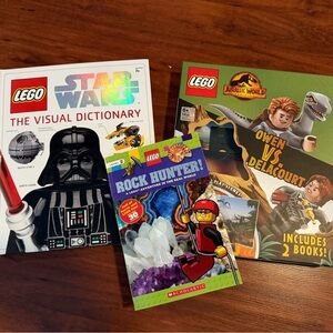 LEGO Star Wars and Jurassic World Book Collection plus book interactive legos